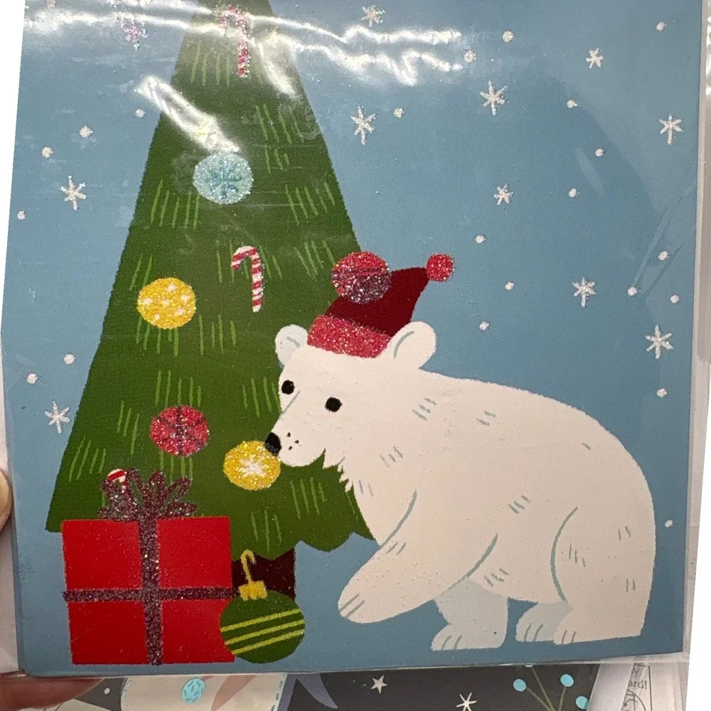 3 Treasures Pop Up Arctic Animal Christmas Greeting Cards Penguin Polar Bear‎